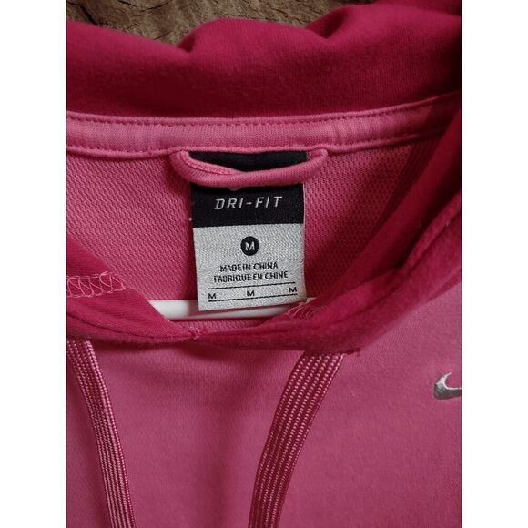 Nike Hot Pink Pullover Hoodie Women's Size Medium Dri-fit - Picture 3 of 3